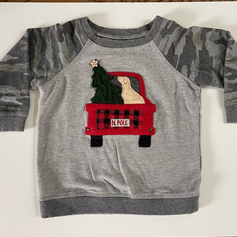 Mud Pie Camo Christmas Sweatshirt